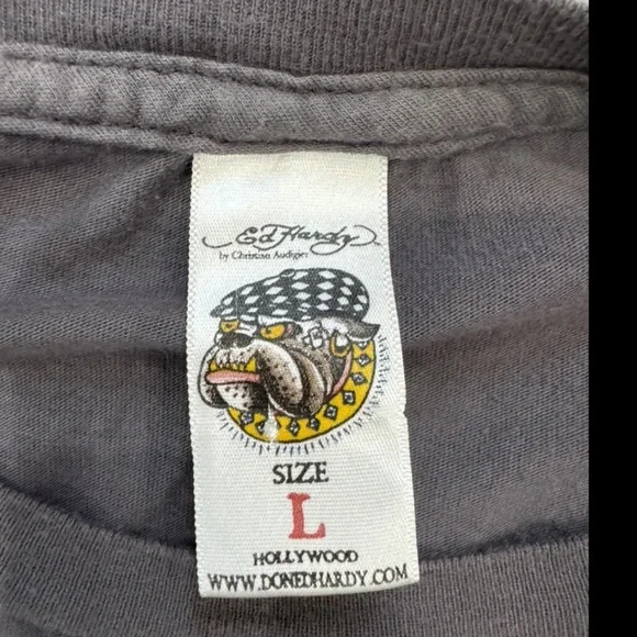 Vintage Y2K Ed Hardy T-Shirt | Skull Geisha Rising Sun Tattoo Art - Picture 3 of 4